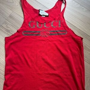 Gucci Vibrant Red Sleeveless Top